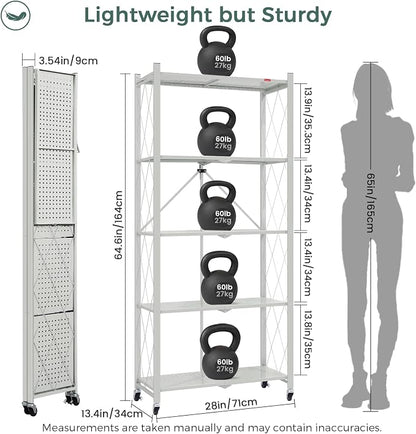 DEANIC 5 Tier Foldable Storage Shelves - Image 2
