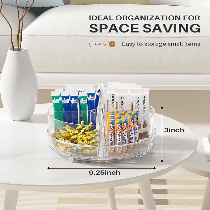 2 Pack Lazy Susan Organizer, 9 inch Rotating Storage Organizer - Image 6