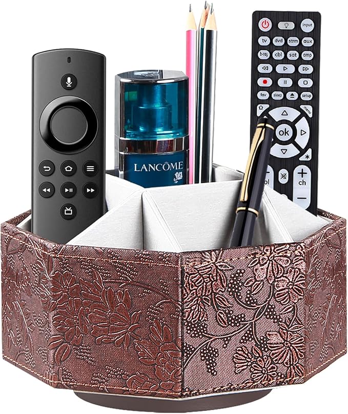 Remote Control Holder, Swivel 9 Rooms Desk Organizer and Decorations by YAPISHI