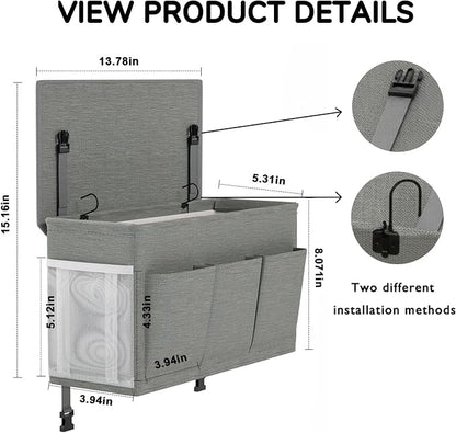 Bedside Caddy Organizer, Bed Hanging Storage Bag - Image 2