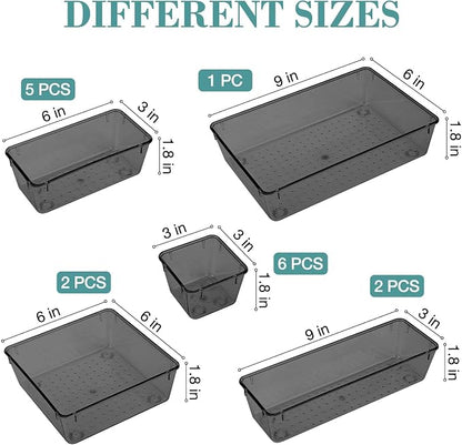 16 PCS Drawer Organizer Set, 5 Varied Size Bathroom and kitchen Drawer cabinet - Image 2