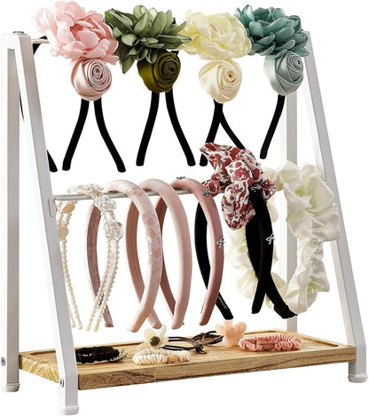 Headband Holder Organizer Metal 2-Tier Display Stand by DGWJSU