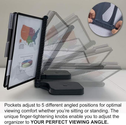 Ultimate Office AdjustaView 20-Pocket Desk Reference Organizer - Image 5