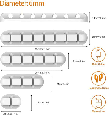 Cord Holder Cable Organizer Clips – Self Adhesive Cord Organizer - Image 3