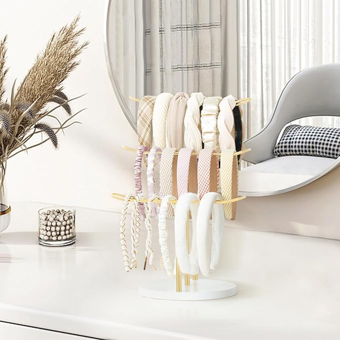 Dahey Headband Holder Organizer Metal 3-Tier Hair Hoop Display Stand Headband - Image 4