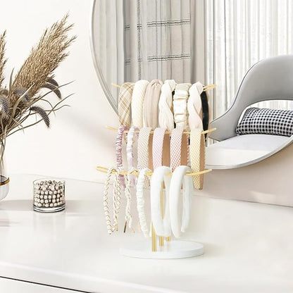 Dahey Headband Holder Organizer Metal 3-Tier Hair Hoop Display Stand Headband - Image 4