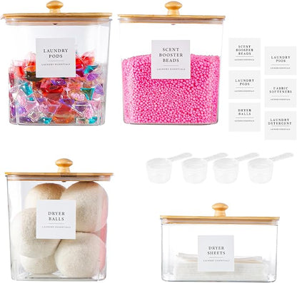 Laundry Room Organization Container, Dryer Sheet Holder Jars - Image 9