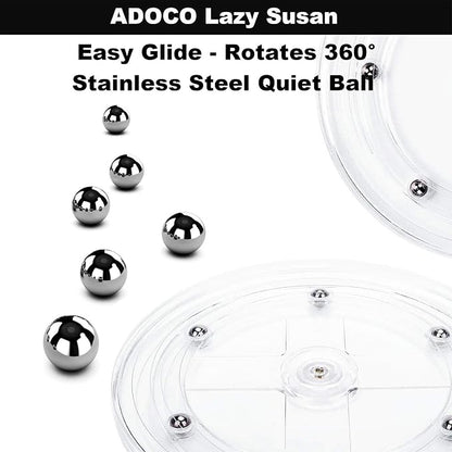2 Tier Lazy Susan, 10.6 Inch Clear Makeup & Skincare Organizer, Bathroom - Image 7