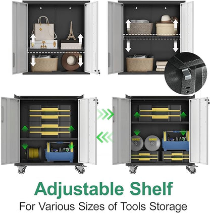 Metal Tool Cabinet, Garage Storage Cabinet System, Wall Cabinet & Locking - Image 3