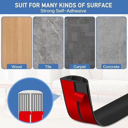 Floor Cord Cover Self Adhesive Cord Hider Floor Extension Cord Covers - Image 4