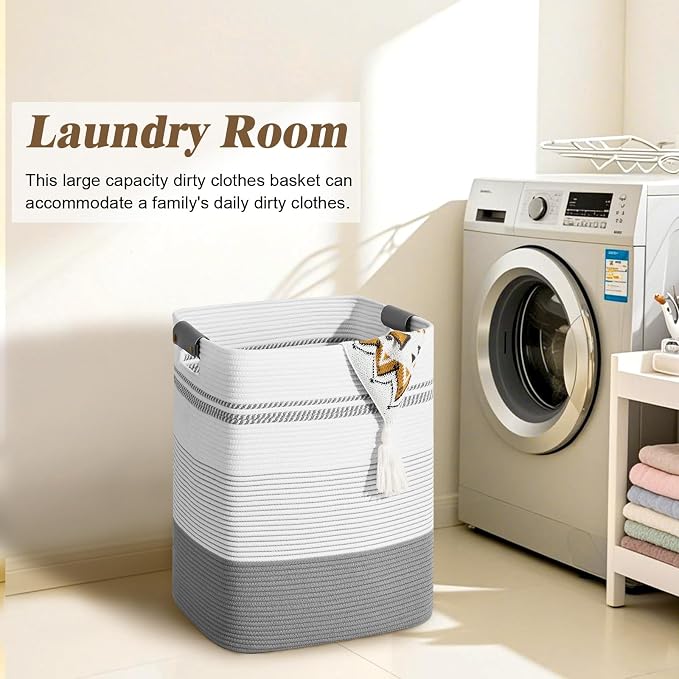 Laundry Hamper, 95L Tall Laundry Basket - Image 4