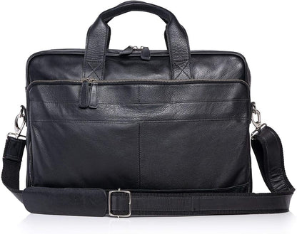 KomalC 16 Inch Leather briefcases Laptop Messenger Bags - Image 2