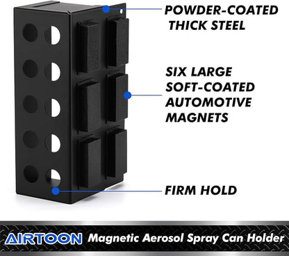 AIRTOON 2PCS Magnetic Aerosol Spray Can Holder, Magnetic Bottle Holder - Image 3