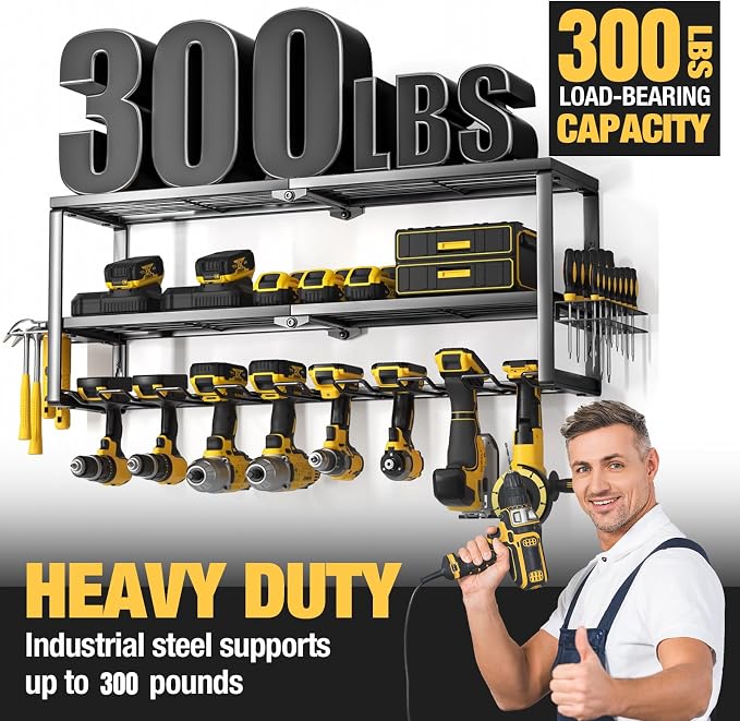 YYR Heavy Duty Power Tool Organizer Wall Mount, Cordless Drill Hanger Storage - Image 5