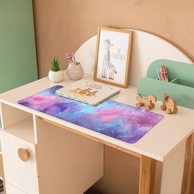 Galaxy Mouse Pad Large, Extended Gaming Desk Mat – 31.5 x 11.8 in – Watercolor - Image 3