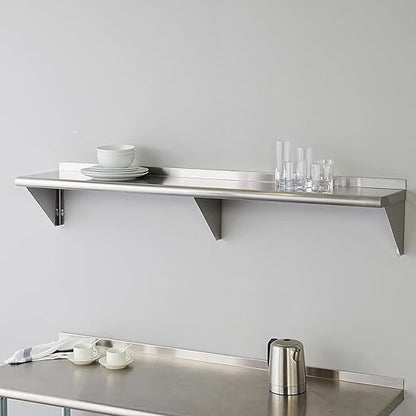 ROCKPOINT Stainless Steel Shelf 12 x 60 Inches 400lb, NSF Metal Commercial - Image 2