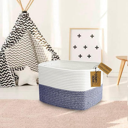 COMFY-HOMI 3 Pack Medium Cotton Rope Basket - Image 4