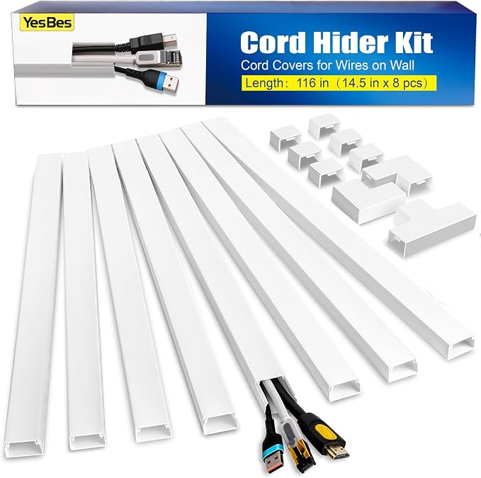 116in Cord Hider Kit, Cord Covers by YesBes