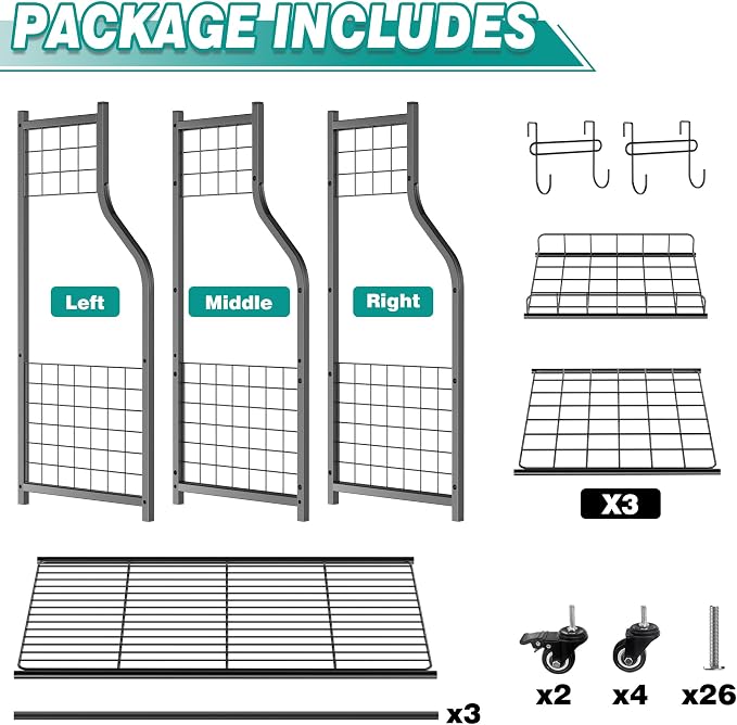 EVERHANGER Golf Bag Storage Organizer, Freestanding Golf Bag Holder Stand - Image 6