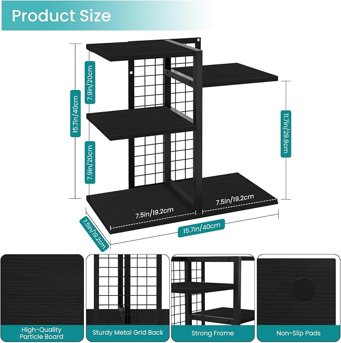 ELITEROO Desktop Bookshelf, 4 Tier Wood Desk Organizer Shelf, Tabletop Storage - Image 3