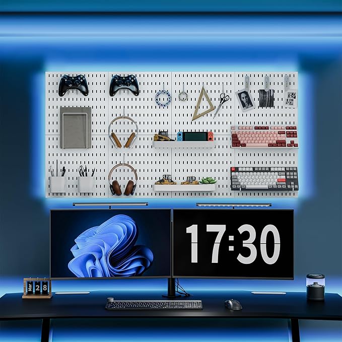 Pegboard Combination Kit, 25.2" x 50.4" Wall Mounted Storage Set - Image 2