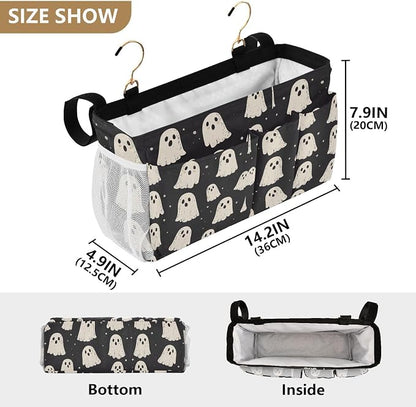 Cute Halloween Ghost Blacck Bedside Caddy - Image 4