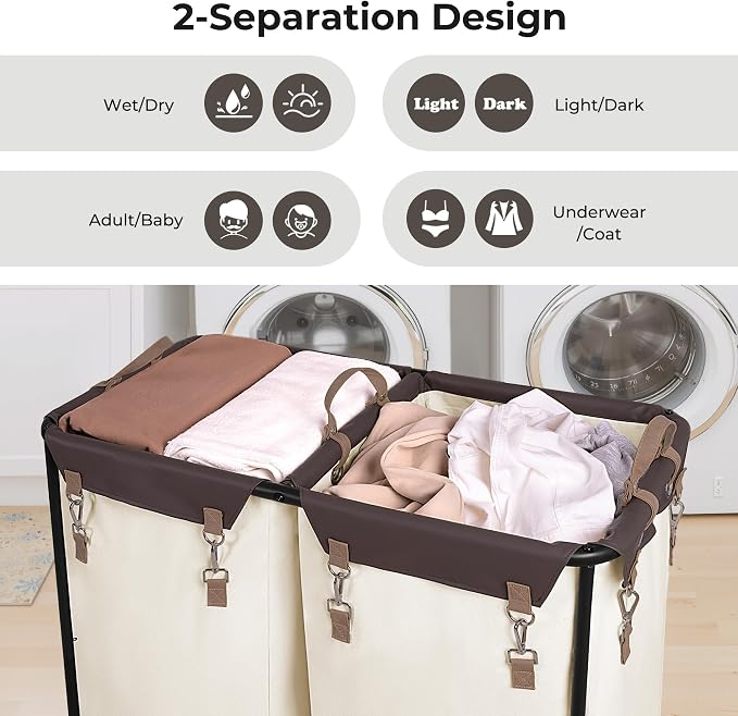 StorageWorks 280L Large Lanudry Hamper - Image 4