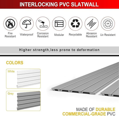4'H x 4'W Slatwall Panel Garage Wall Organizer - Image 3