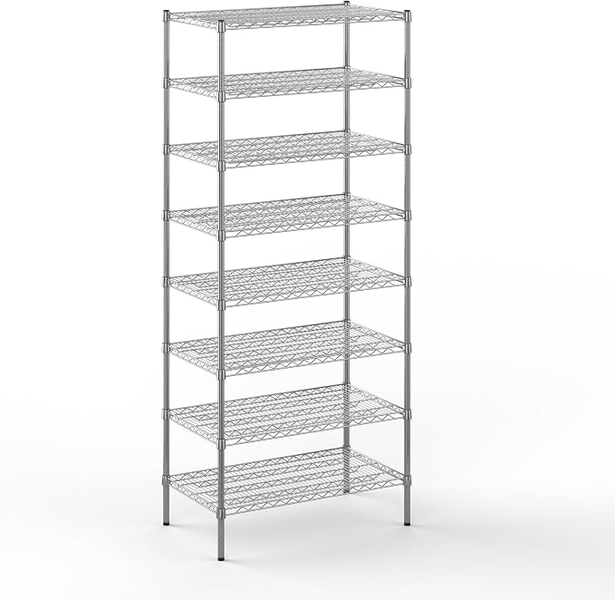21" Deep x 36" Wide x 86" Height Wire Shelving Kit | 8-Tier | NSF Commercial by Regal+Altair