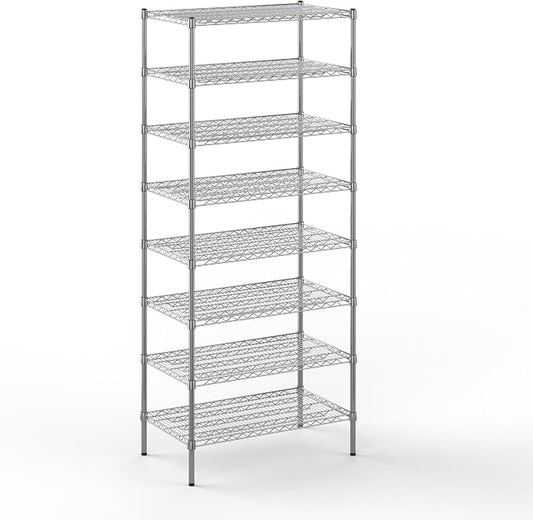 21" Deep x 36" Wide x 86" Height Wire Shelving Kit | 8-Tier | NSF Commercial by Regal+Altair