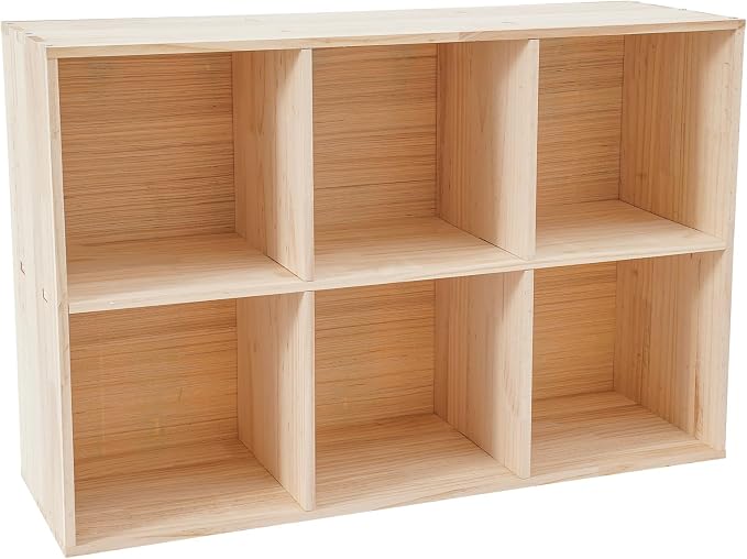 Wooden Cube Shelf Bookcase, Solid Wood Shelves - Image 8