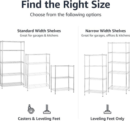 Amazon Basics 4-Shelf Adjustable, Heavy Duty Storage Shelving Unit - Image 4