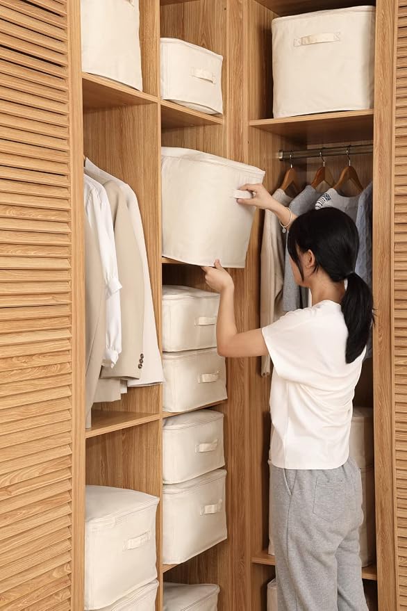 Decorative Basket Rectangular Fabric Storage Bin Organizer Basket - Image 4