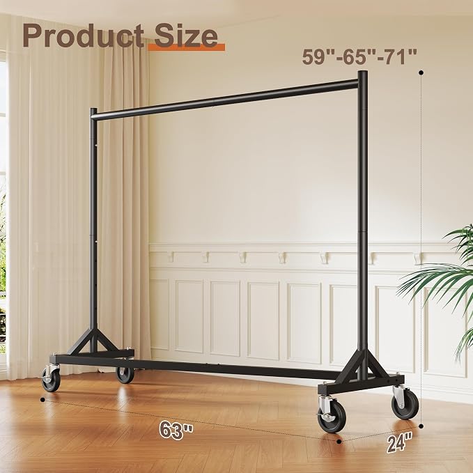 HOKEEPER Commercial Z Base Garment Rack Hold 500LBS Heavy Duty Clothing Rack - Image 6