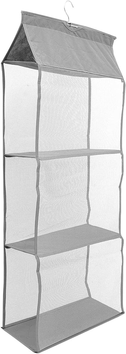 Gray Hanging Organizer Bag Dustproof Storage Hanging Container by Unknown