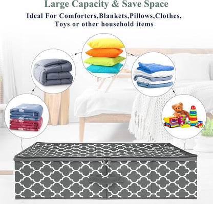 punemi Under Bed Storage, Thick Fabric Storage Containers Drawers - Image 4