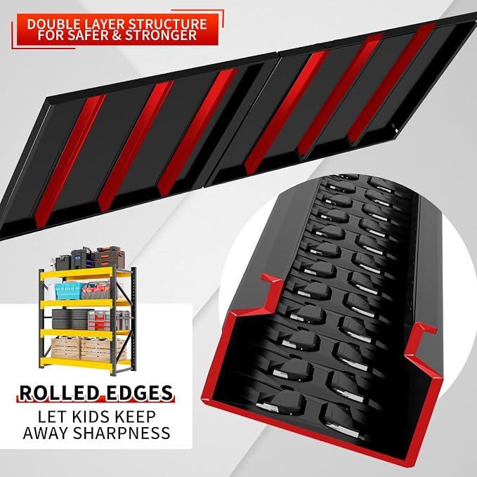 3800LBS Garage Storage Shelves, 4 Tier Metal Utitly Shelves Industrial Shelving - Image 7