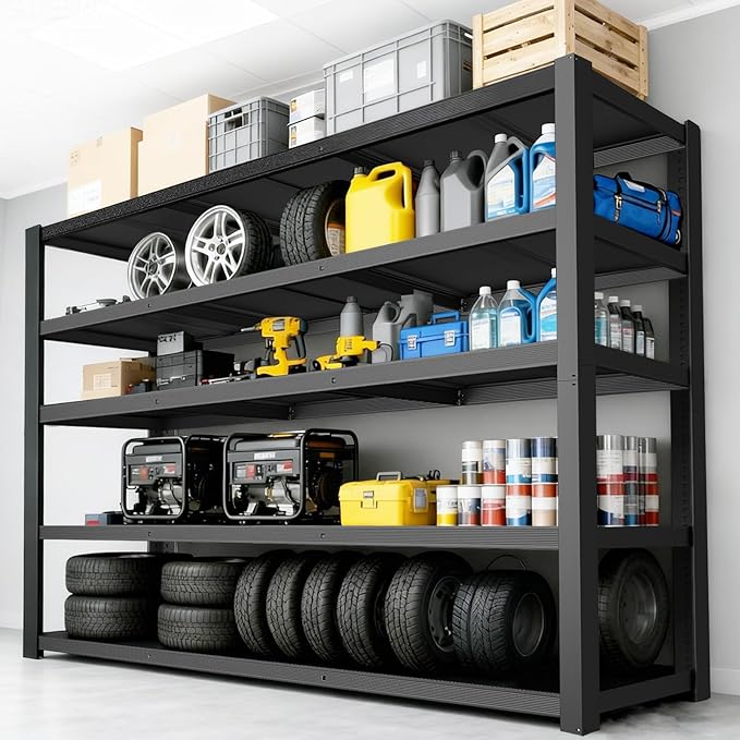 84''H Garage Shelving Heavy Duty, 3050LBS Storage Shelves, Adjustable Metal by Unknown