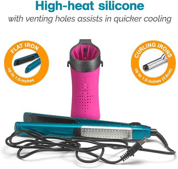 Polder Silicone Cover for Flat Iron, Curling Iron, Hair Straightener - Image 6