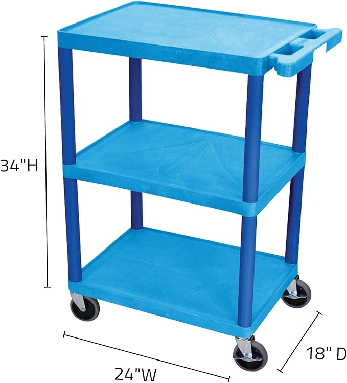Luxor HE34-BU Utility Cart - Image 3