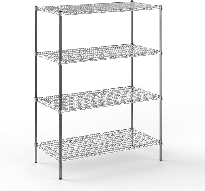 24" Deep x 48" Wide x 64" Height Wire Shelving Kit | 4-Tier | NSF Commercial by Regal+Altair