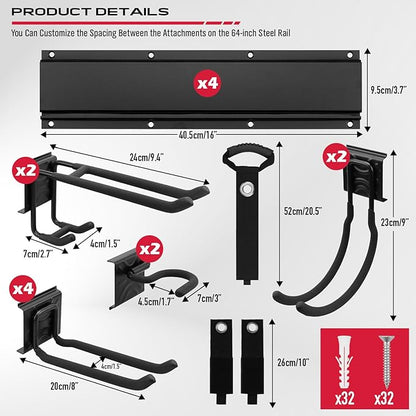 SEDY 64" Heavy Duty Garage Storage Tool Organizer Wall Mount - Image 3