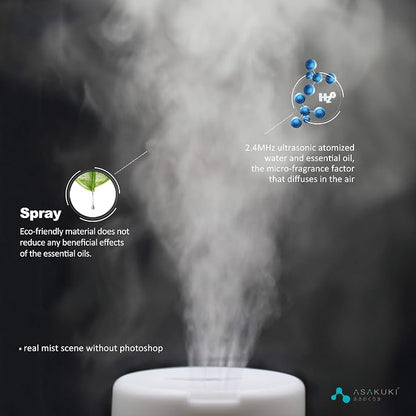 ASAKUKI 300ML Essential Oil Diffuser, Quiet 5-in-1 Premium Humidifier, Home - Image 7