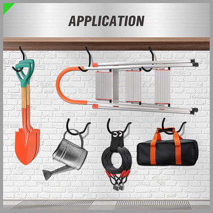 SWANLAKE 8-Piece Heavy Duty Garage Bike Hooks, 6-inch Bike Hooks - Image 9