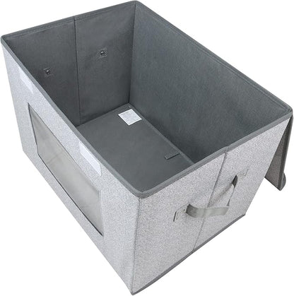 Univivi Larger Fabric Collapsible Storage Bins, Foldable Storage Boxes - Image 2