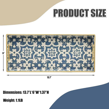 Bathroom Vanity Tray for Countertop, Small Plastic Toilet Tank Tray Versatile - Image 4