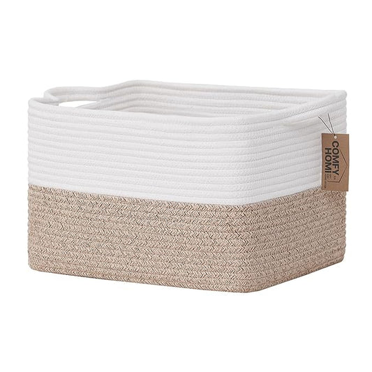 COMFY-HOMI Cotton Rope Woven Basket by COMFY-HOMI