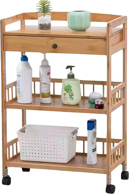 Kitchen Carts on Wheels with Storage, Rolling Storage Cart with Handles by Unknown