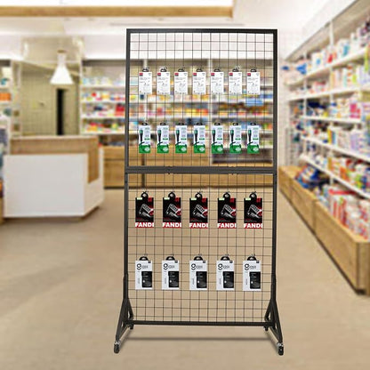 2 Packs 3'x 6' Two-Double Gridwall Panel Display Racks - Image 2