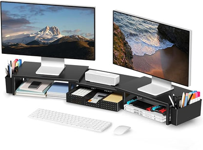 OPNICE Desk Organizers and Accessories, Dual Monitor Stand Riser by OPNICE